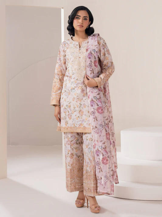 3 Piece Lawn Suit-Embroidered (Pret)